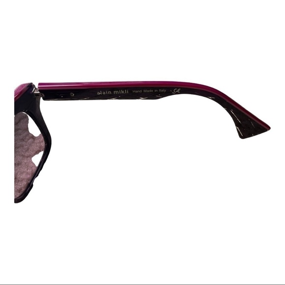 Alain MIKLI SUNGLASSES Women’s VIOLET DIAMOND / VIOLET GREY GRAD - Picture 7 of 10